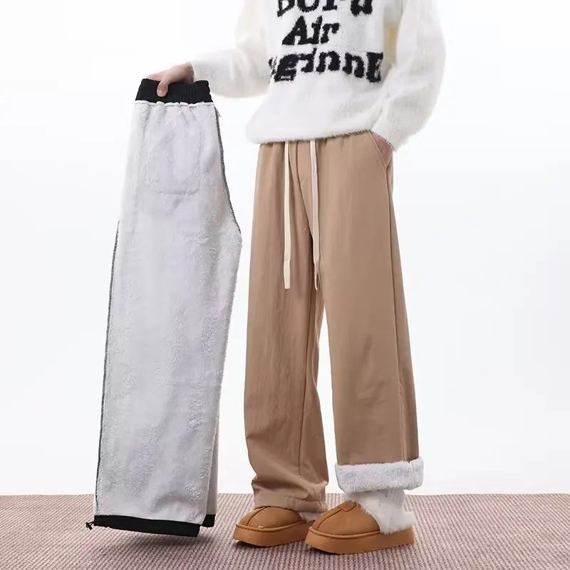 

Men's autumn and winter new loose wide leg quick drying casual sports trend brand straight tube paratrooper charging pants