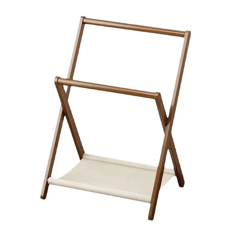 

Storage hanger household bedside coat rack Nordic floor-to-ceiling solid wood