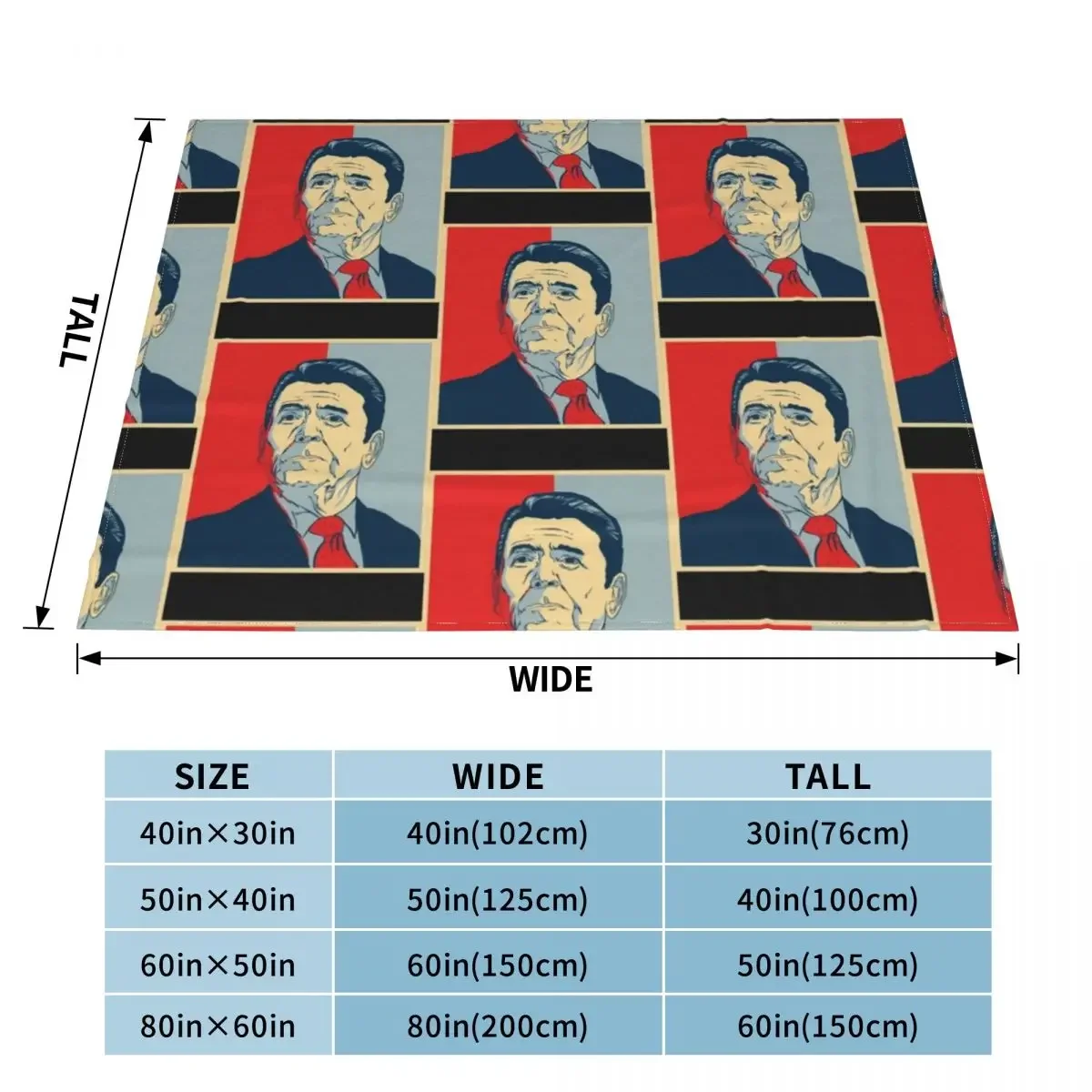 ronald reagan Throw Blanket Stuffeds Single Summer Beddings Hairy Blankets