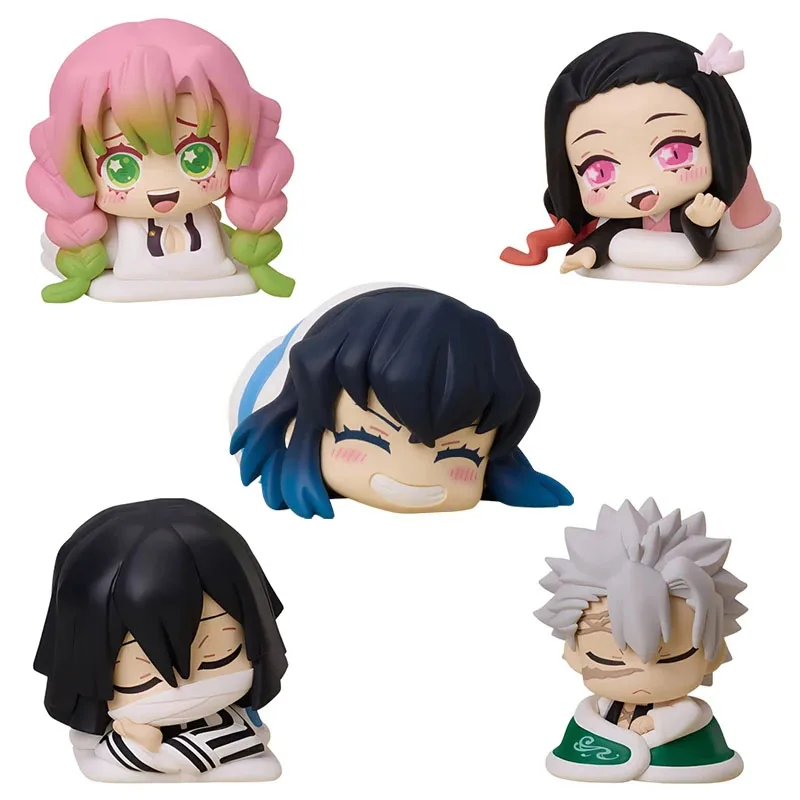 Anime Demon Slayer Gashapon juguetes Castillo Infinity Sleep Styling Series 3 Nezuko Kanroji Mitsuri figura de PVC modelo decoración regalos