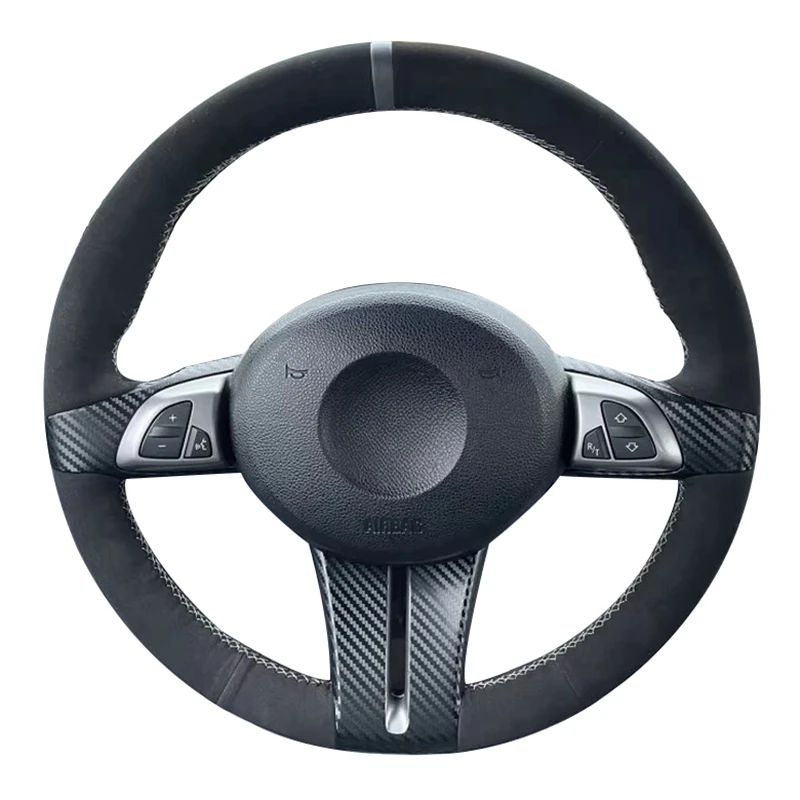 Suede Car Steering Wheel Braid For BMW Z4 E85 (Roadster) 2003-2008 E86 (Coupe) 2005-2008 Car Steering Wheel Cover