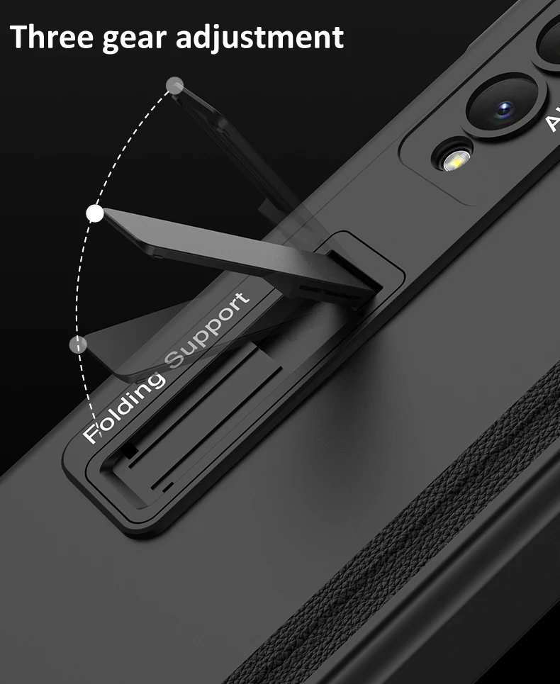 GKK Magnetic Hinge Case For Samsung Galaxy Z Fold 6 Fold 6 5G  Tempered Glass Bracket Matte Plastic Cover For Galaxy Z Fold6