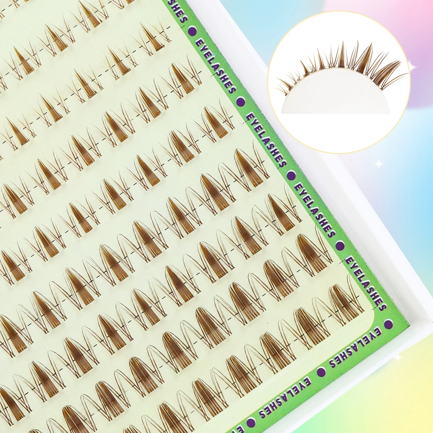 100개 클러스터, 자체 접착식 속눈썹 클러스터, 만화 - Eyelash Extension No 8 리뷰 및 가격