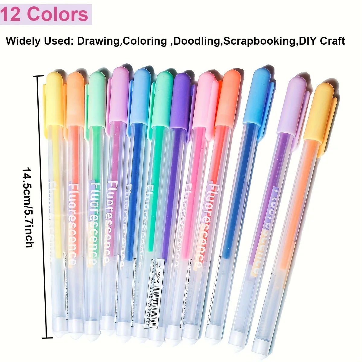 12/6本パステルカラーゲルペン、スケッチ/描画/書き込み用蛍光カラーマーカー、アーティスト&オフィス用品