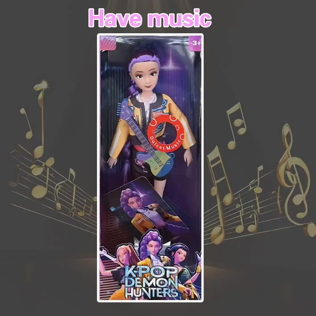   وظيفة الموسيقى Kpop شيطان الصيادين دمية لطيفة-Derpys Tiger Rumi Zoey Mira، لعبة رائعة قابلة للجمع لمحبي هدية العيد