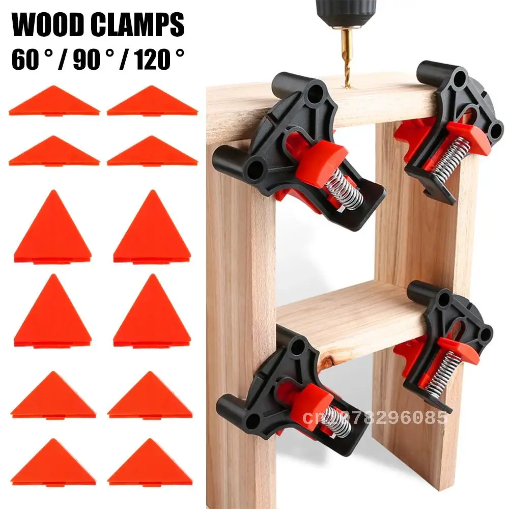 

Woodworking Corner Clamp Set, Wood Angle Clamps for Taper, T Joints, Plate, DIY Fixture Hand Tool Set with Right Clips, 60, 9