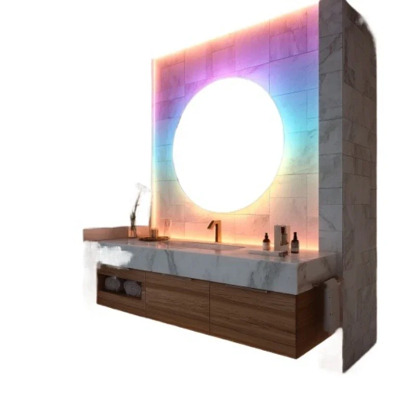 Bathroom Luxury Modern Light Emitting Diode Mirror Dimmable Backlight Elegant Aluminum Lens Salon Bedroom Lighting Features