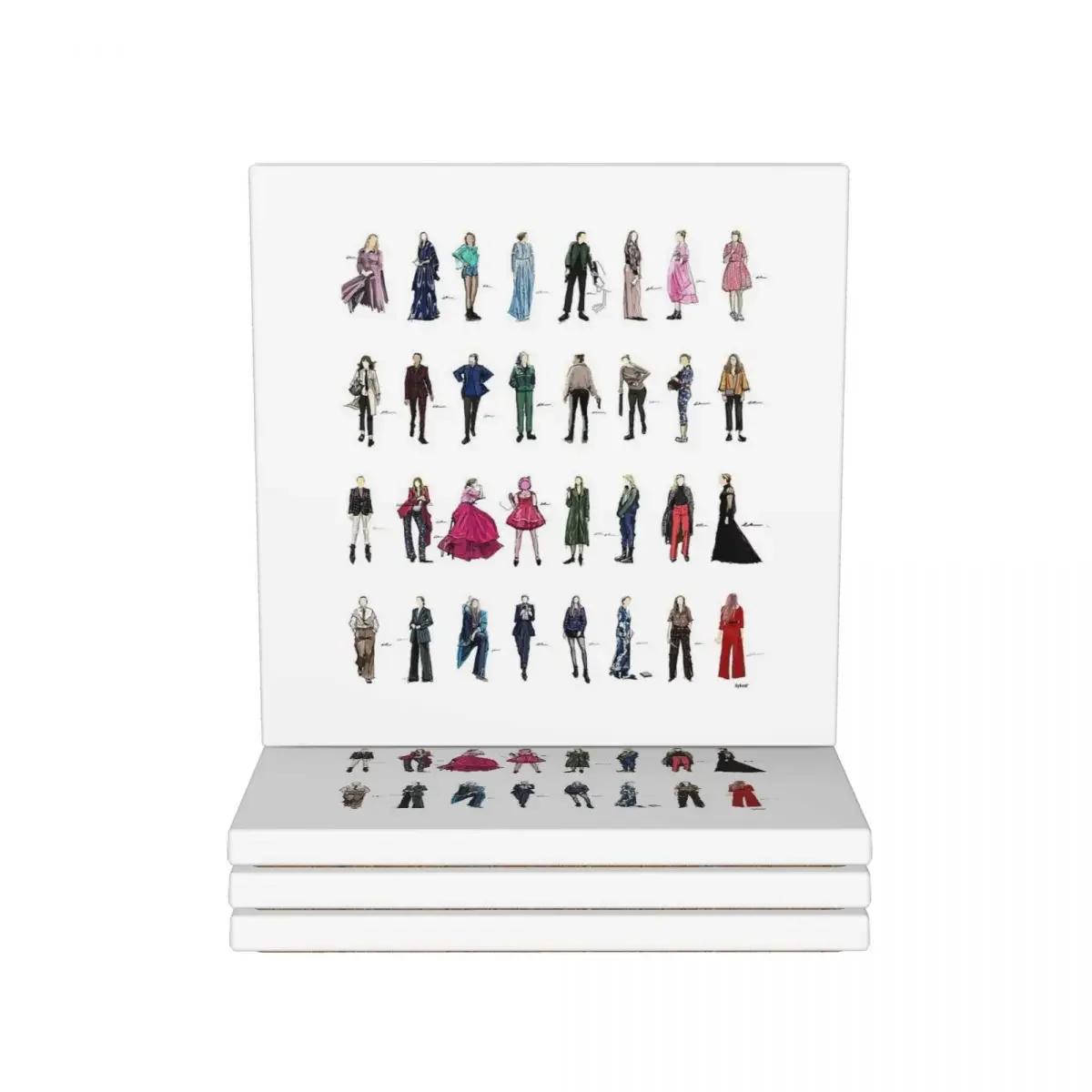 

Killing Eve Villanelle Fashion Looks Version Coasters Ceramics Baking Mat Decoration For Kitchen Table Placemats Coffee Mat