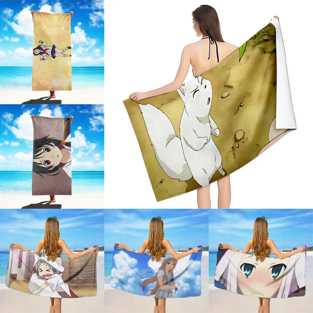 Anime K-ON KON Classic Vintage Beach Towel Microfiber Sand Free Quick Dry Soft Sandproof Pool Towels Gift for Women Travel