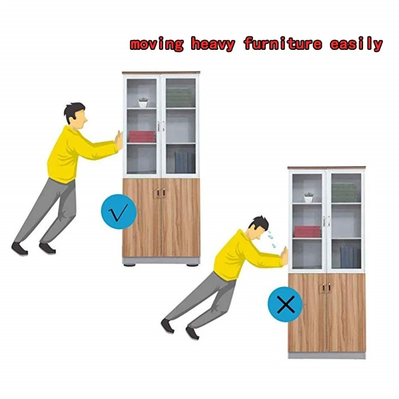 4pcs Adhesive Furniture Leg Slider Chair Glides Pads Easy Move Heavy Furniture Kitchen Appliances Moving Pad Floor Protector Mat