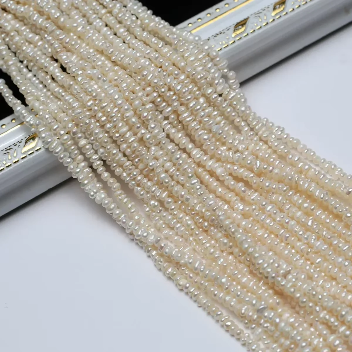3-4mm Natural Freshwater Pearl Bread Shaped Loose Small Pearl For Jewelry Making DIY Necklace Bracelet Accessories Gift