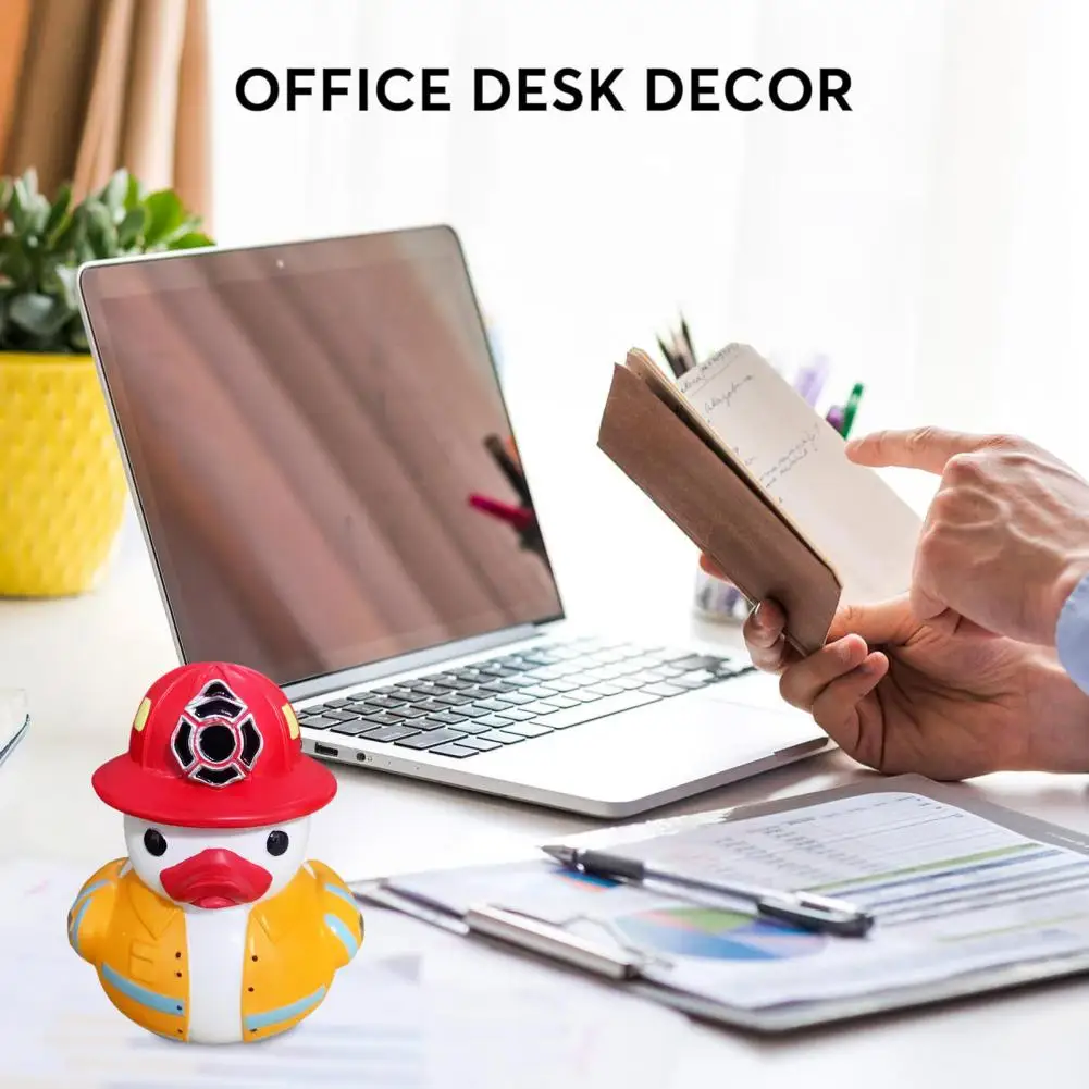 Home Decor Duck Figurine Colorful Resin Duck Figurines for Room Bedroom Shelf Decoration Chef Doctor Firefighter for Home