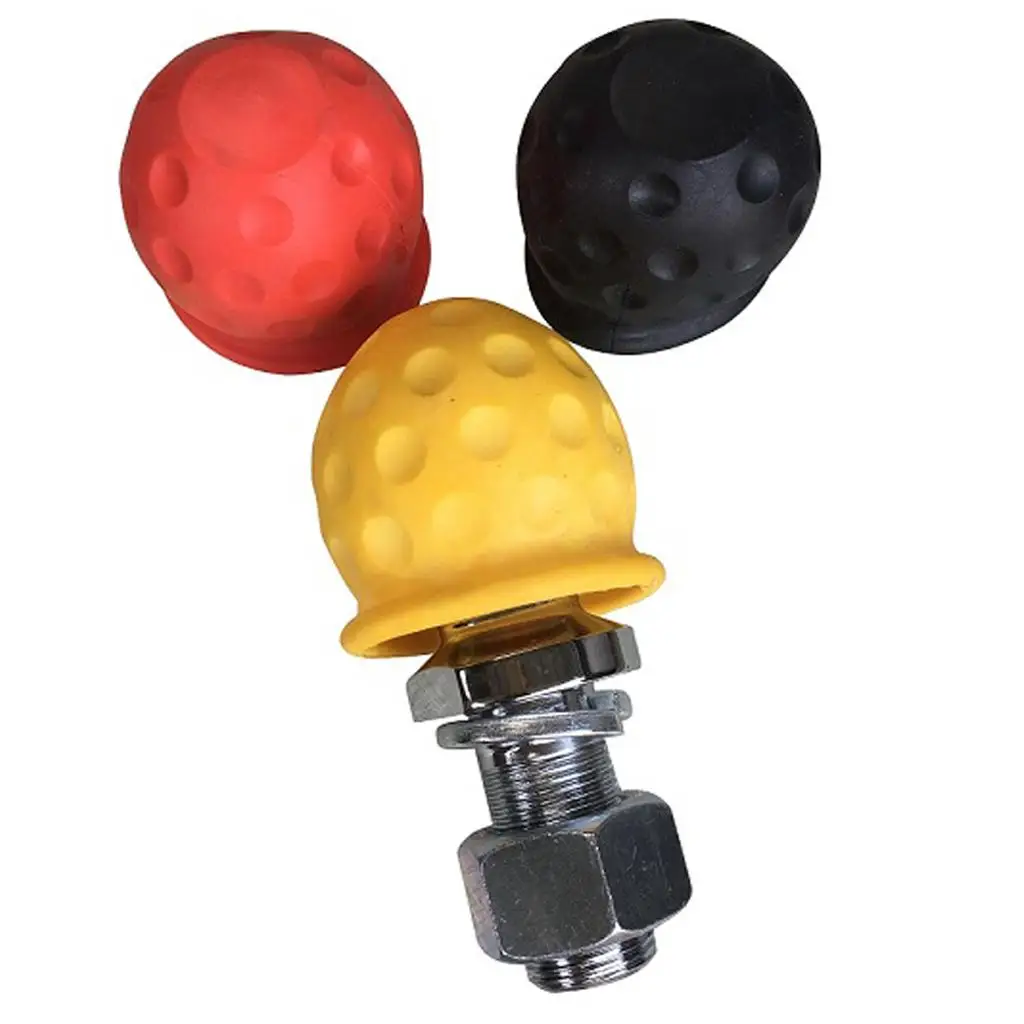 Universal Tow Ball Cover Soft Anti Aging Rubber Hitch Cap for Car Truck Trailer 50mm Towing Accessories