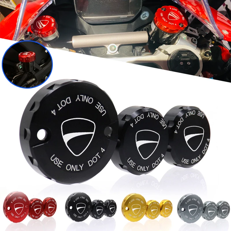 

CNC For DUCATI Hypermotard/Multistrada/Monster 1100/S/EVO 1200/S/R Front Brake Clutch & Rear Brake Fluid Reservoir Cover Cap