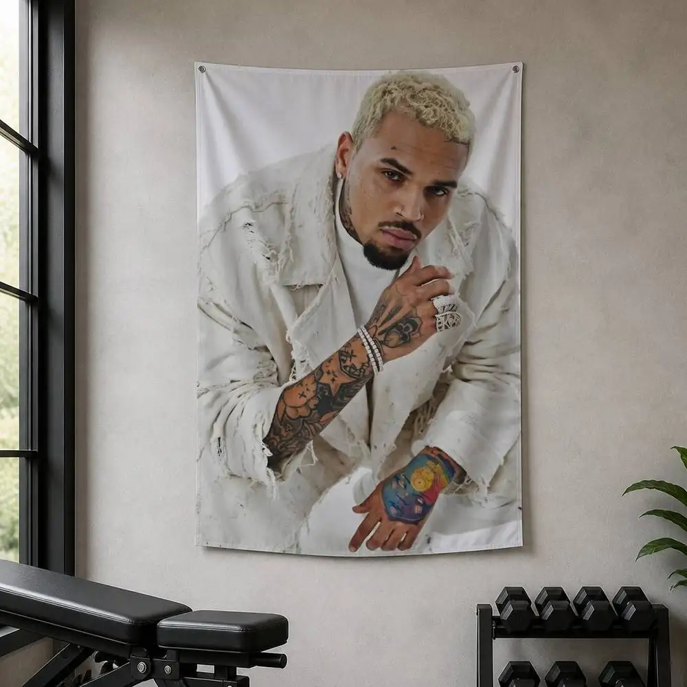 C-Chris Brown Decorative Wall Flag Banner for Home Garden Garage Indoor Outdoor Decor
