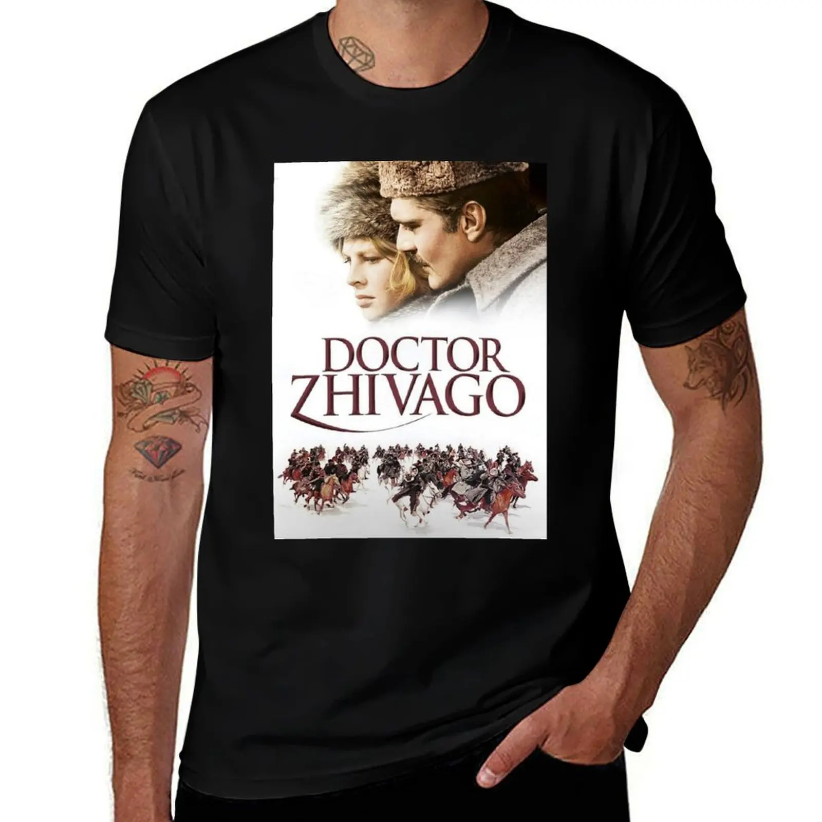 

Doctor Zhivago by David Lean Movie Poster T-Shirt fashion shirts plus size clothes plain t shirts men