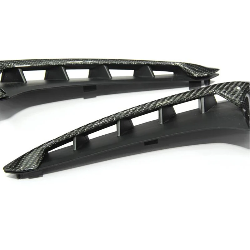 ABS+Real Carbon Fiber Replacement Style Body Side Fender Vent Trim Cover for BMW X5 F15 X5M F85 14 15 16 17 18 with Logo view 3