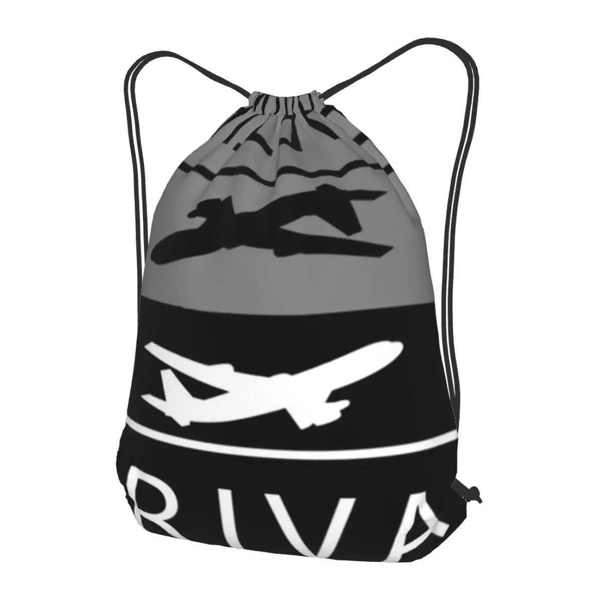 Aviation Departures Arrivals Backpacks Multi-function Drawstring Bags Sundries Bag Book Bags for Man Woman School