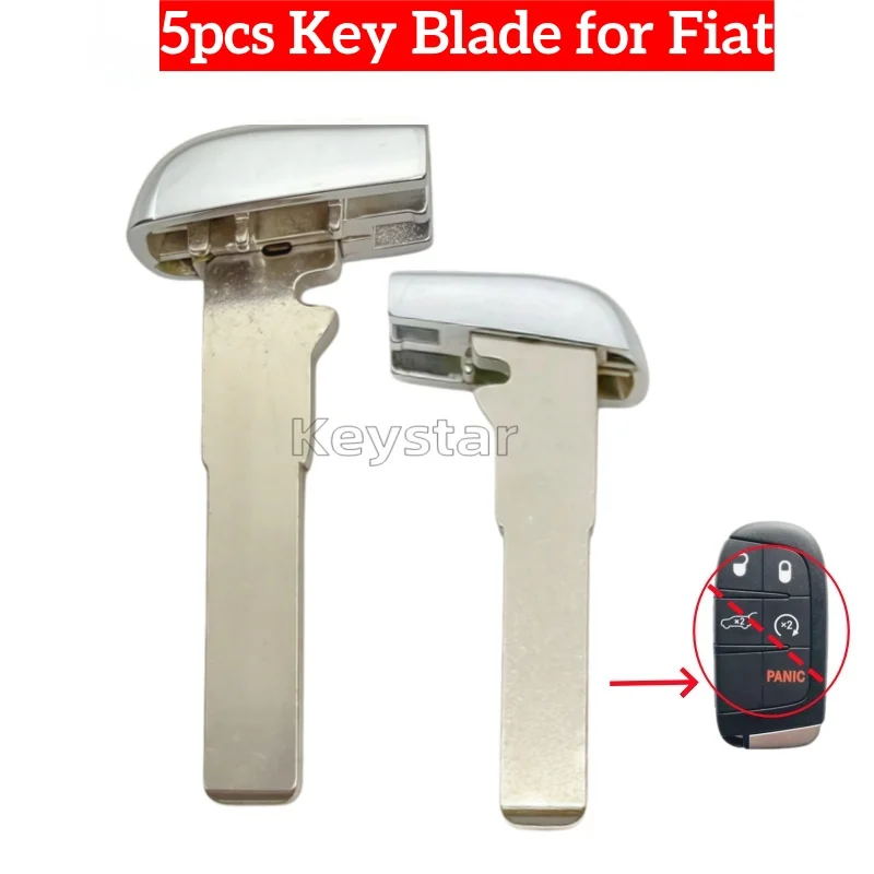 

5pcs SIP22 Car Smart Key Blank Keyless Remote Key Blade No Hole Emergency Door Key for Jeep Compass Renegade Fiat 500L 500X