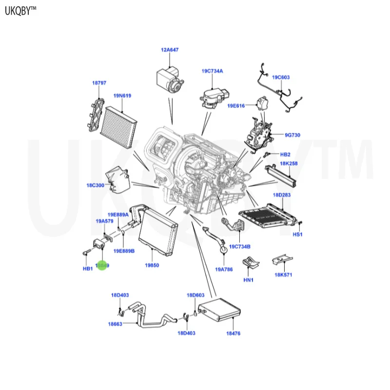 La nd Ro ve r's second-generation Freelander 2006-2014 LR016631 Valve - Air Conditioning Control