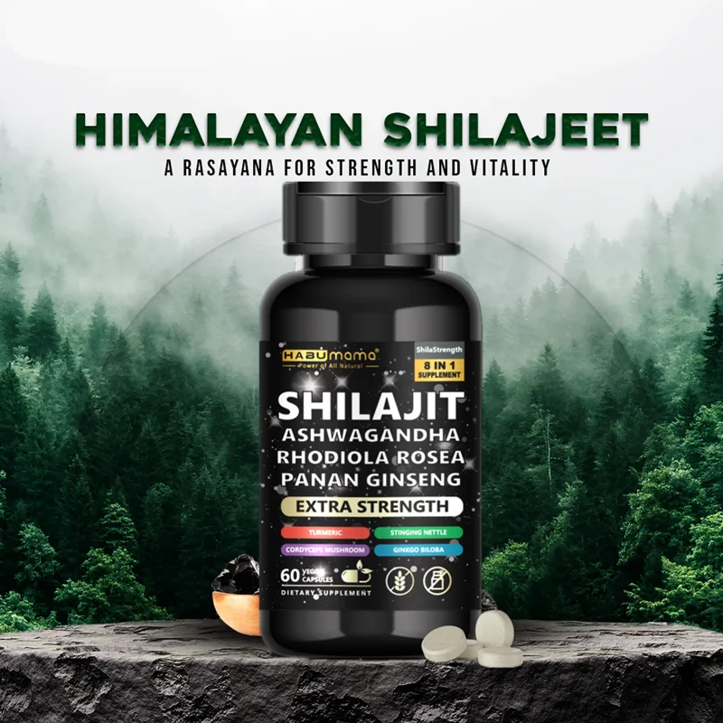 Organic 8 in 1 Shilajit Maximum Potency Capsules for Enhanced Energy,Men Enhancement Pill