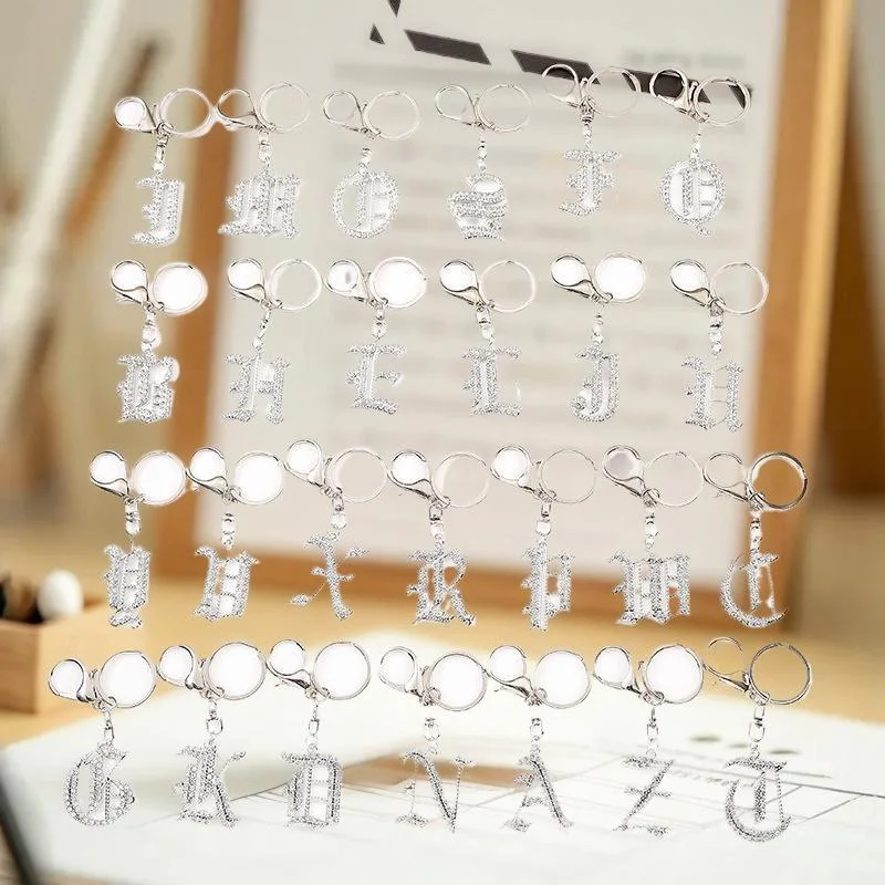 

[YU] модный 26-летний металлический брелок со стразами, первоначальный брелок для ключей, сумка, подвески, аксессуары «сделай сам», подарки на день рождения