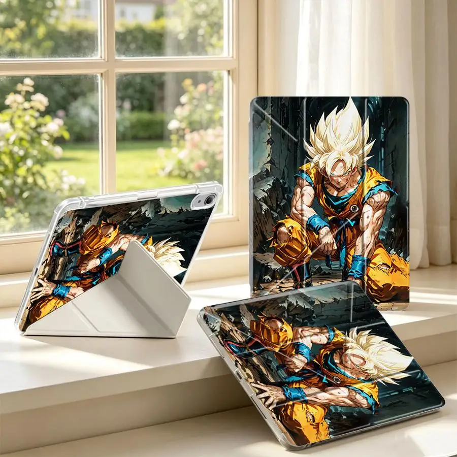 Dragon Ball Handsome Goku With Pen Slot Cover Tablet Case For Samsung Galaxy Tab S8 A8 S10 Lite S7 FE A9 Plus A11 S9 Plus