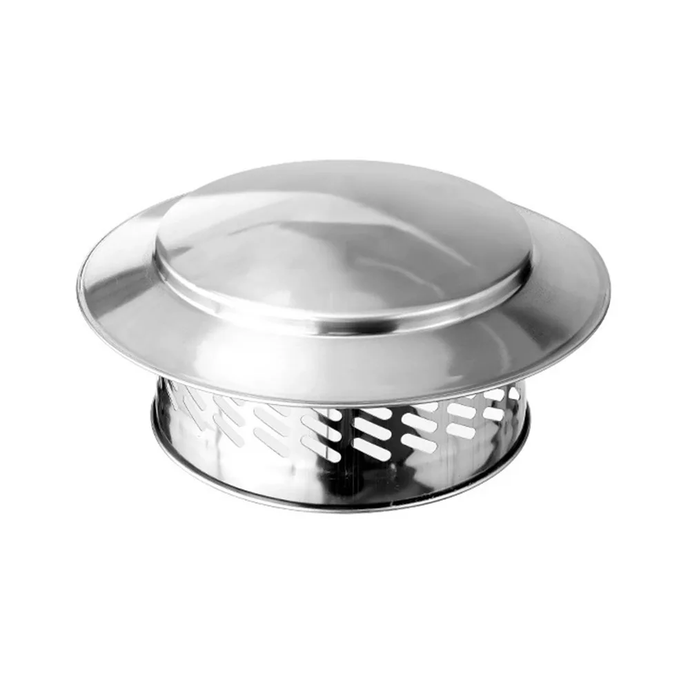 80/110/160/200mm Rain Cover Exterior Vent Stainles Steel Rainproof Wall Fresh Air Outlet Windproof Breathable