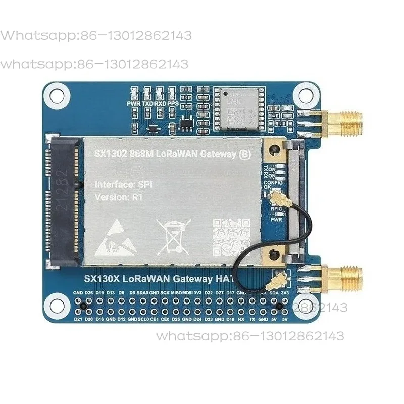 Pi LoRaWAN Module SX1302 SX1303 Mini PCIe 868M 915M Lora Gateway Hat Expansion Board
