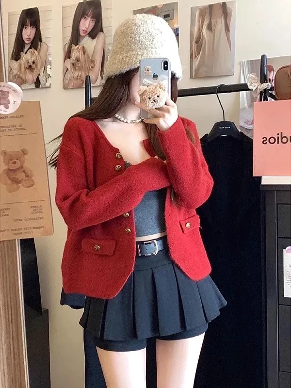 

High Waist A-Line Skirt Women's Autumn Winter Faion Pleated Anti-Light Small Size ort Skirt Sexy Girl f-length Skirt