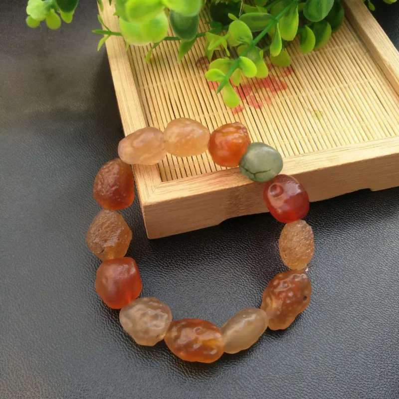 Alashan Gobi Jade Raisin Agate Original Bracelet Tendon Stone Wholesale