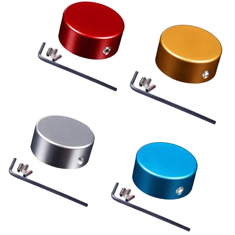 

4Sets Guitar Effect Pedal Caps Metal Footswitch Toppers Shiny Finish for Full Protection of Pedal Foot Switch Easy Sound Control