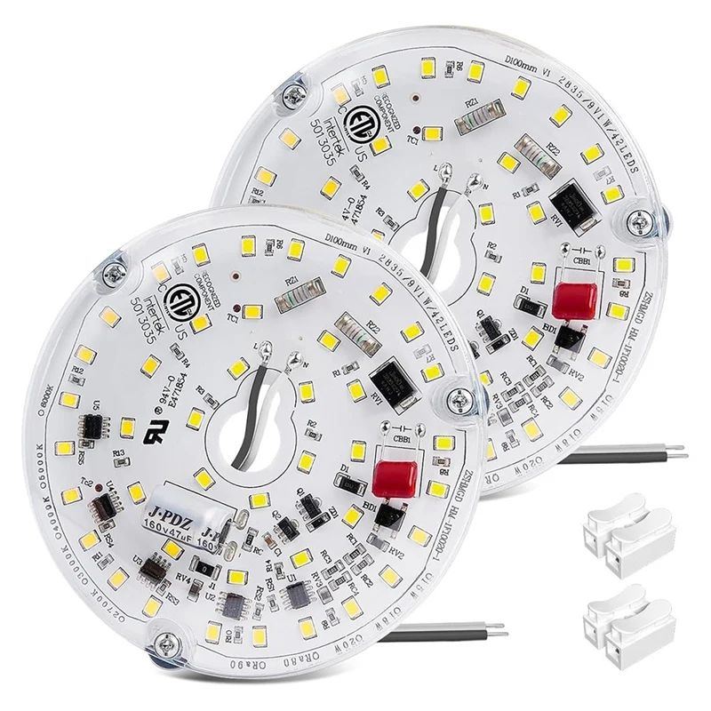 BAAG-3.93 بوصة LED مروحة السقف مجموعات الإضاءة لمروحة السقف عكس الضوء مروحة السقف مصباح ليد استبدال التحديثية عدة