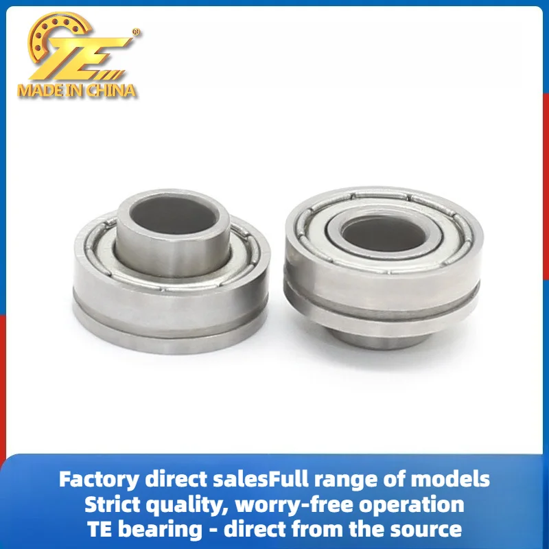 Non-standard deep groove ball bearing inner ring single-sided heightening, outer ring slotted,carbon steel material 6 * 15 * 8mm