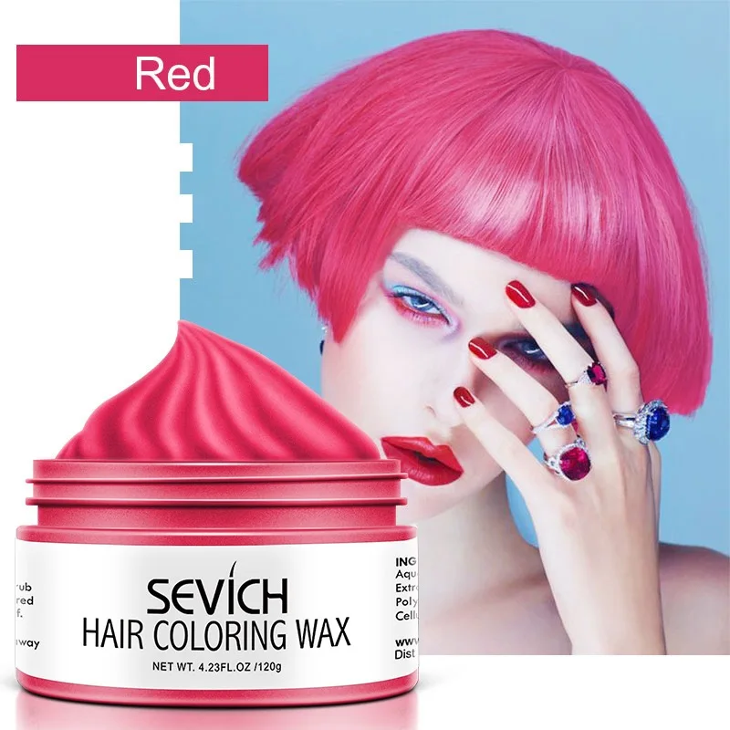 120g Color Hair Wax Styling Hair Dye Clay Grey Temporary Dye Disposable Fashion Festival Celebrate Molding Coloring Mud Cream