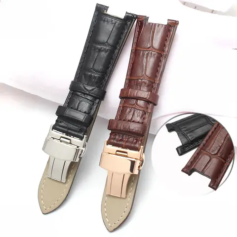 Glossy Head Layer Cowhide Watchband for GC Gucci Guess Ya133309 GC1333 GC1335 YA1332 Sweatproof Breathable Strap 20x11 22x13mm