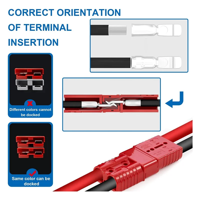 2Pack 175Amp Battery Quick Connect Plugs And Connectors1/0-4 Gauge Battery Quick Disconnect For Winch, Trailer-POS