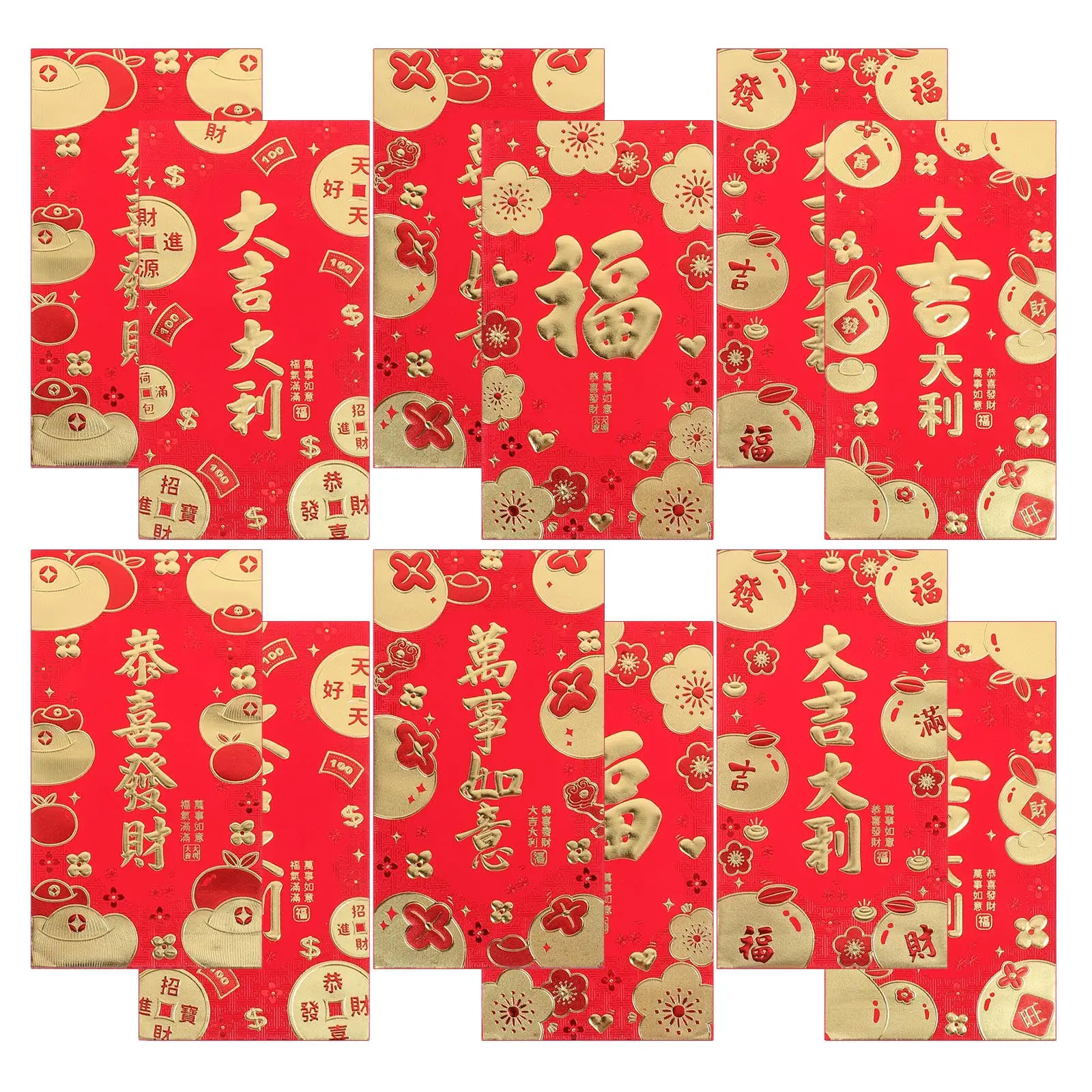

Cartoon Snake Red Envelopes 2025 Year of The Snake Design Traditional Chinese New Year Red Packets for Spring Festival