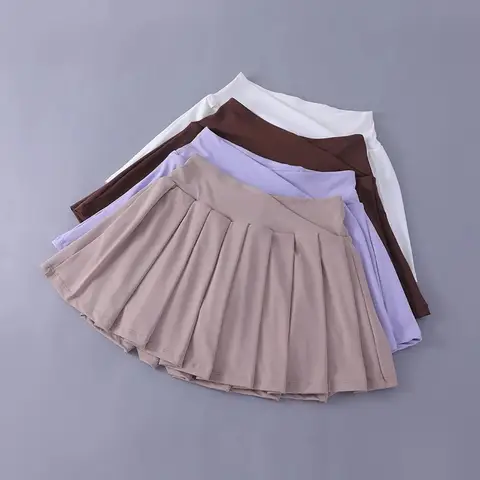 Women Tennis Pleated Skirt High Waisted Athletic Golf Skorts Workout   Sports Skirts With Shorts For Women