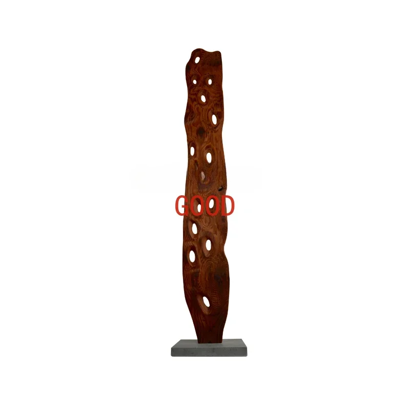 

Retro Solid Wood Sculpture Art Device Floor Ornaments Hotel Homestay Aisle Hallway Corner Decorations