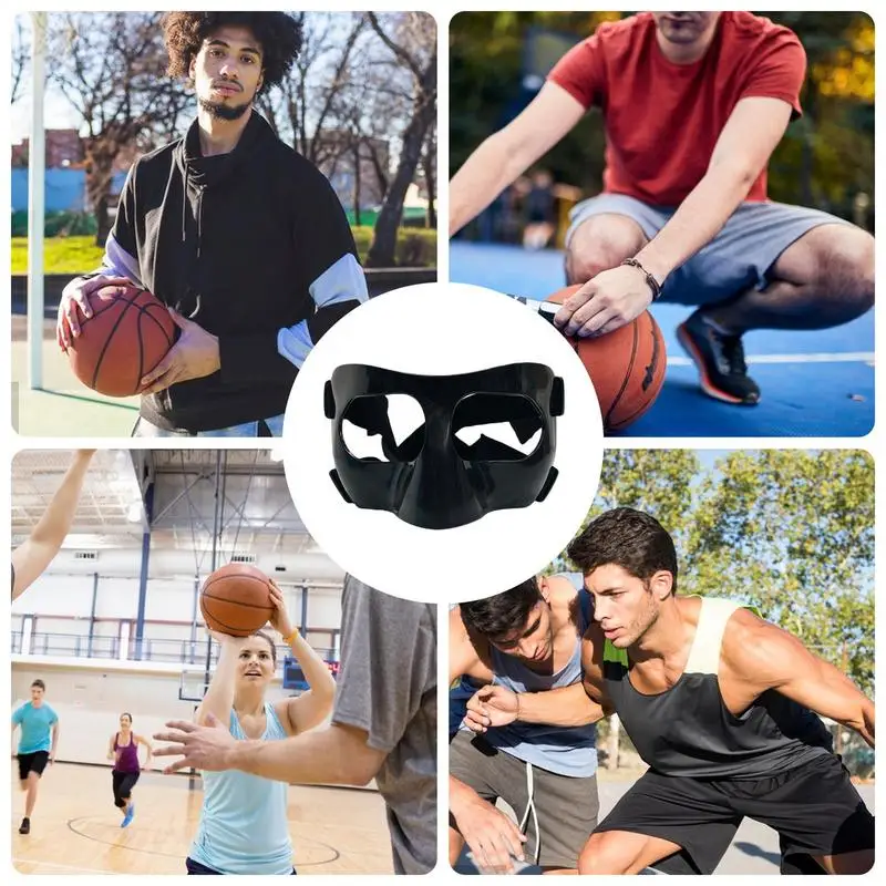 Broken Nose Face Guard Adjustable Face Shield Masque Breathable Sports Training Masque For Adults And Teenagers Basketball