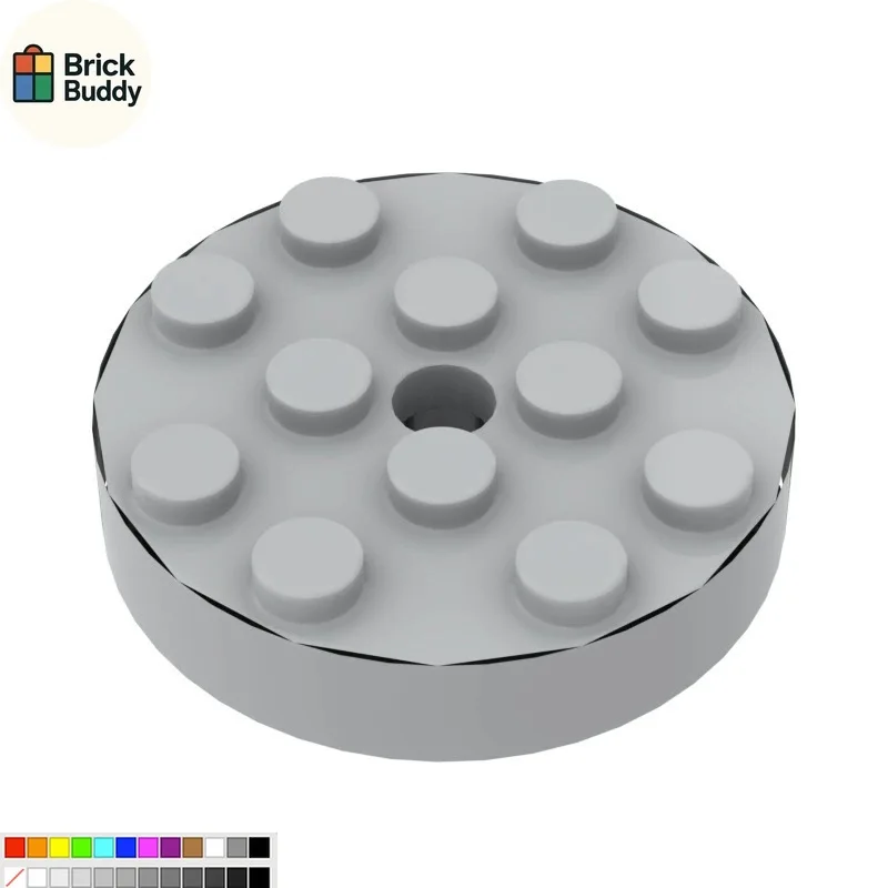 [23Pcs] [50G] MOC Building Blocks Parts 3404 Turntable 4x4  with 3403