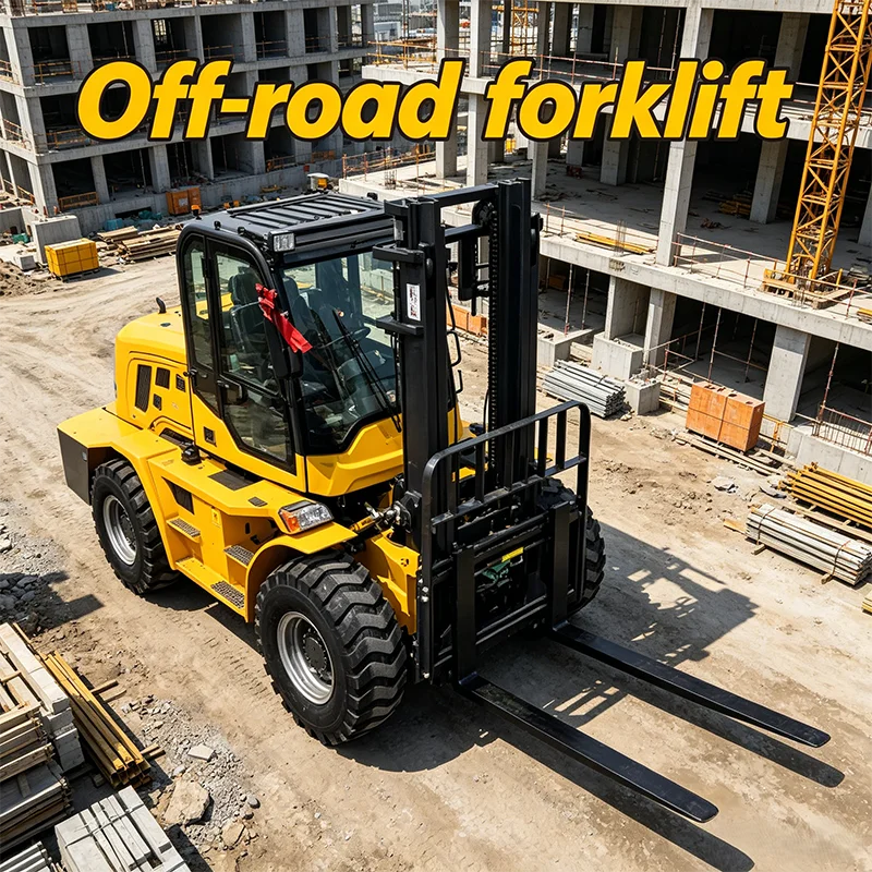 Custom Off-road forklift 3Ton 4WD Diesel Rough Terrain Mine Farm Multifunctional Forklift For Global Sale