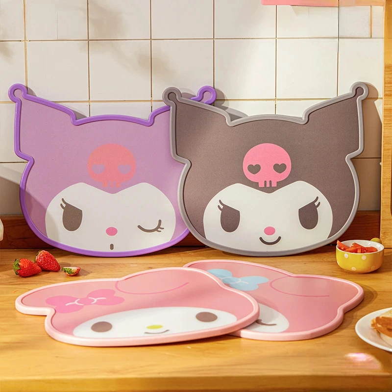 Kawaii Sanrio Hello Kitty Kuromi moja melodia kuchenna deska do krojenia figurka Anime deska do krojenia łatwa do czyszczenia przybory kuchenne