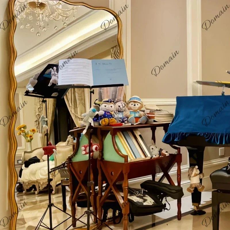 BHanging Apartment Decorative Mirrors Aesthetic Living Room Mirrors Full Body Gold Princess Specchi Decorativi Home Decor Items