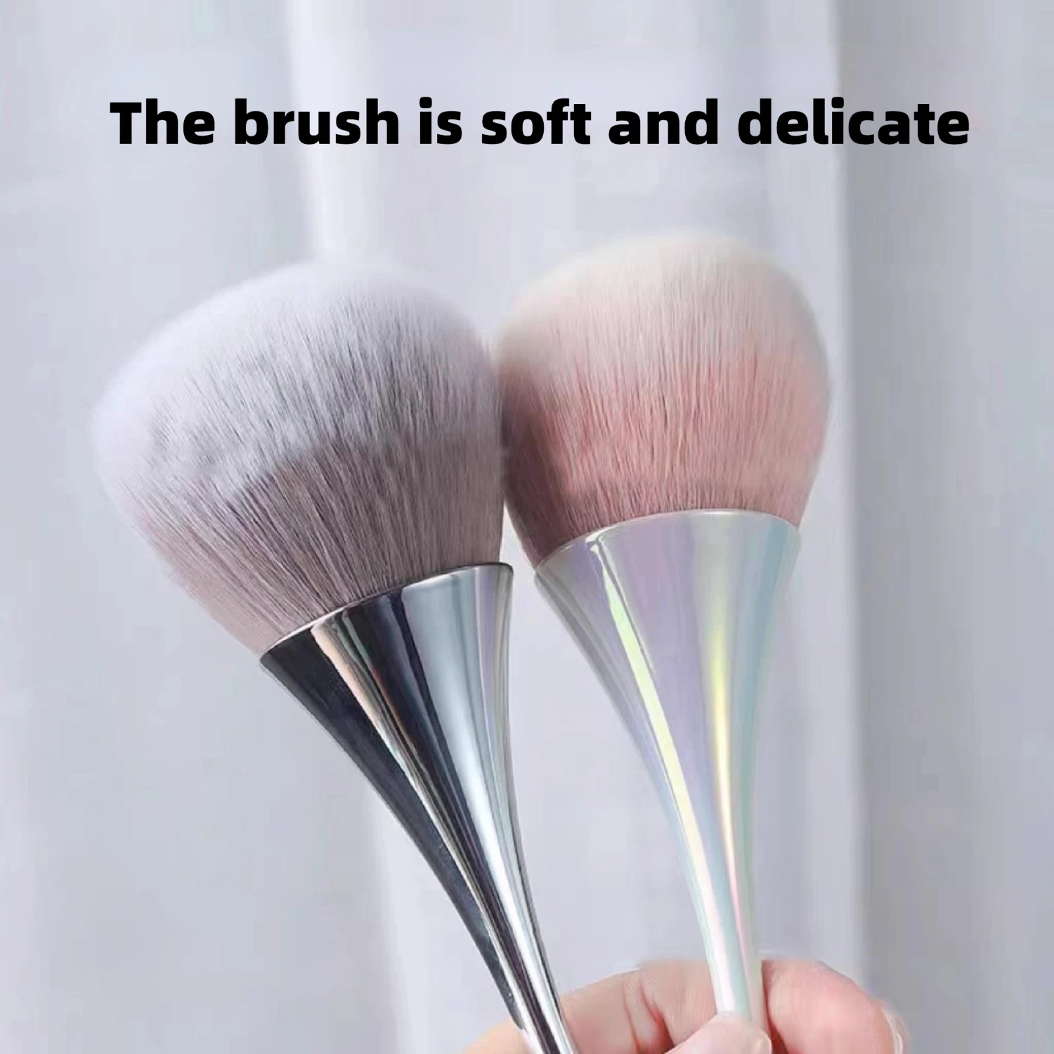 Pędzel do zdobienia paznokci, pędzel do usuwania pyłu, profesjonalne pędzle do makijażu paznokci, pędzle z długą rączką, super puszyste narzędzia do usuwania pyłu do manicure