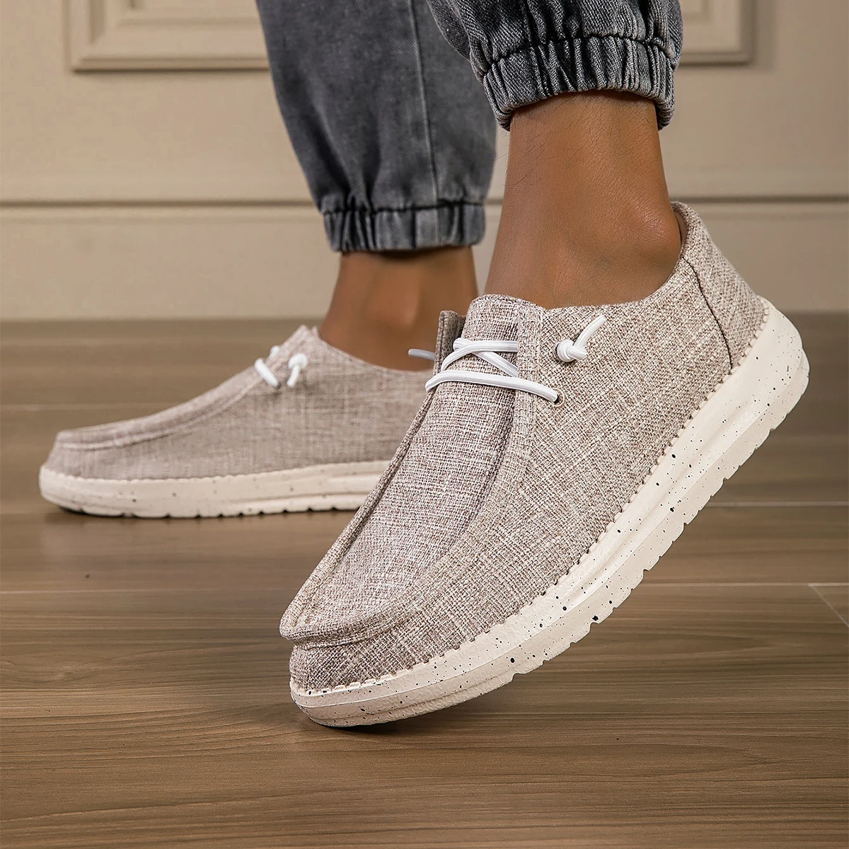 المتأنق أحذية الرجال حذاء قماش الصيف حذاء بدون كعب الرجال الأخفاف تنفس مريحة زائد حجم كبير 48 49 50