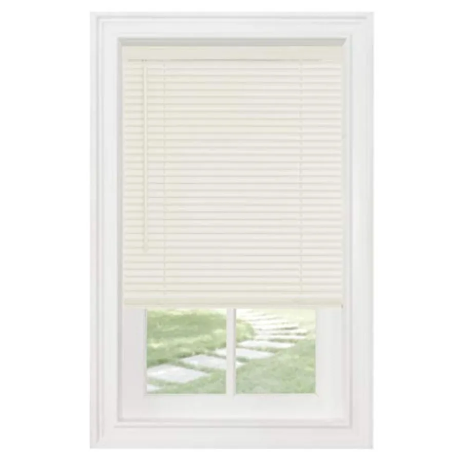 

Cordless Window Blinds Privacy and Light Filtering 1" Slats Vinyl Mini Blind Anti-UV Window Treatment Fits Windows 18" - 72" 31