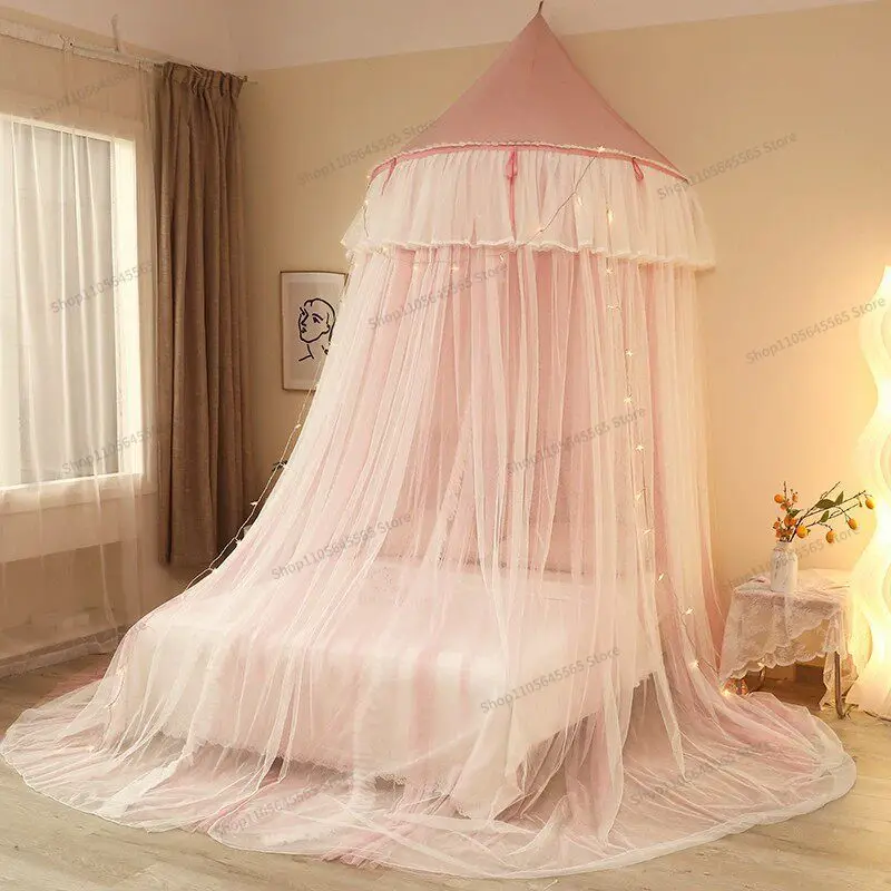 Princess Wind Mosquito Net Dome, No Installation, Bedroom, Home Curtains, Palace Semi-circular Gauze Curtains
