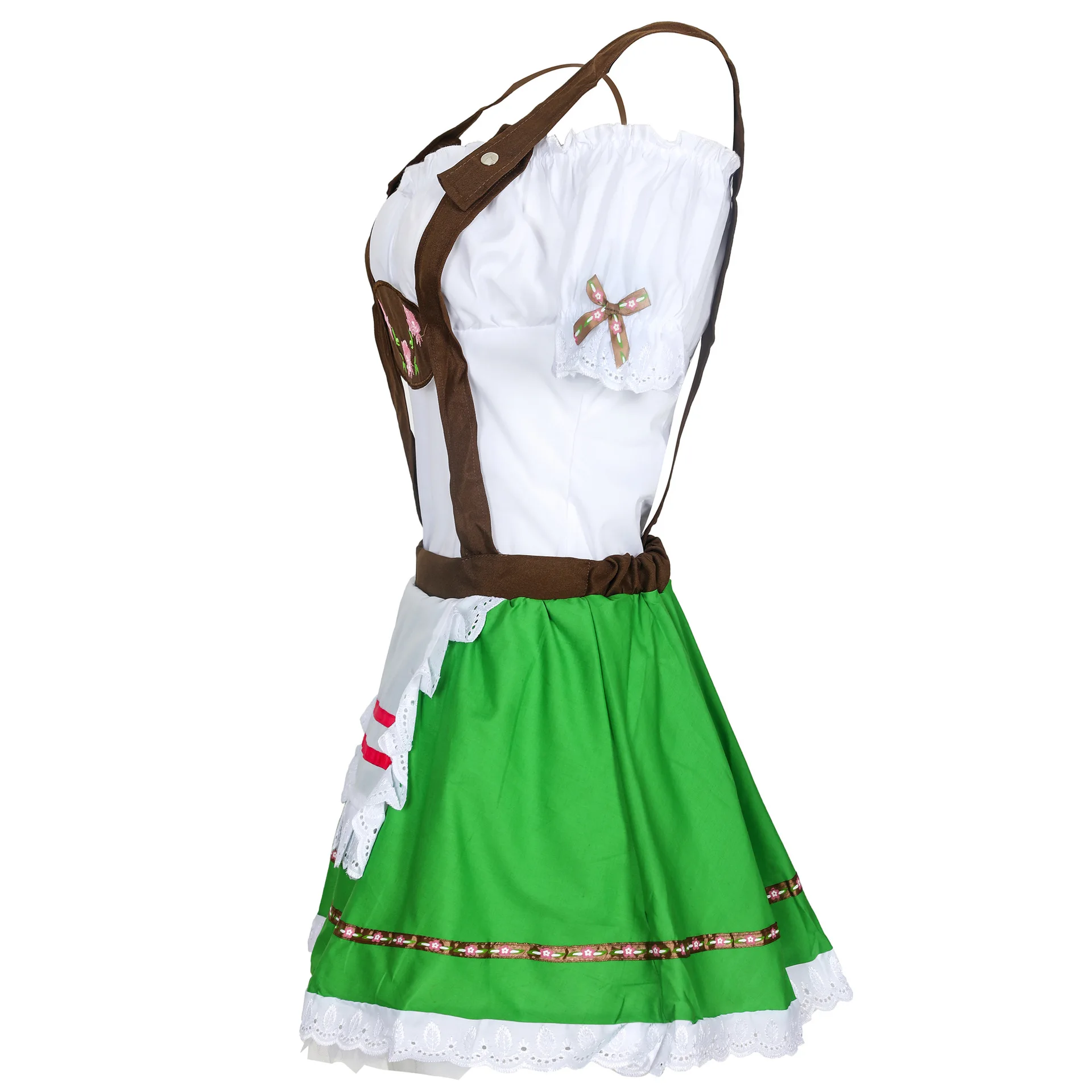 Green Irish Brace Beer Festival Clothing Maid Carnival Party Beer dress